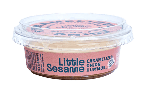 Organic Hummus with Caramelized Onions