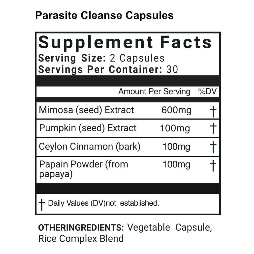 Parasite Cleanse Capsules – Natural Superfood Blend