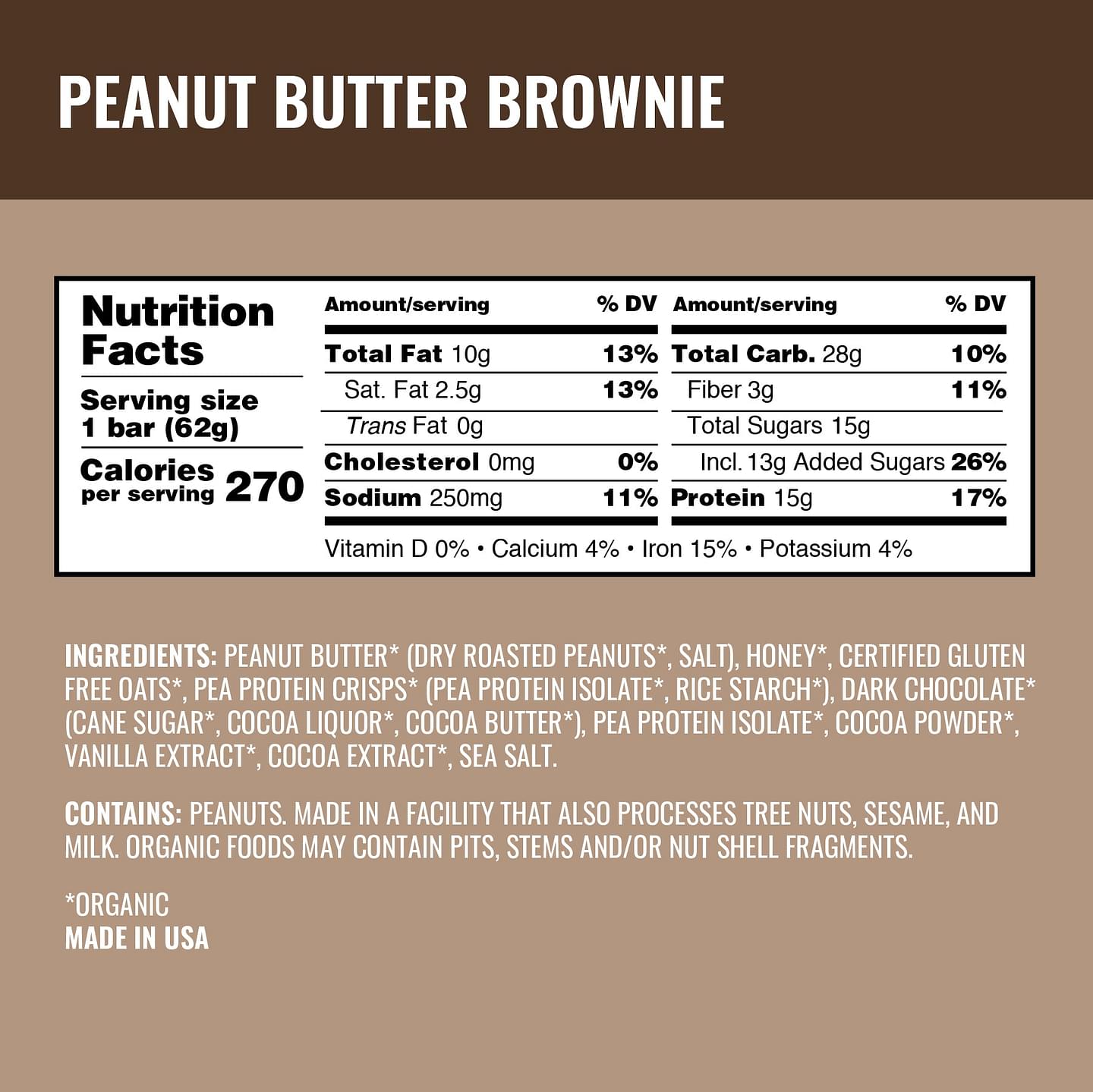 Peanut Butter Brownie Protein Bars