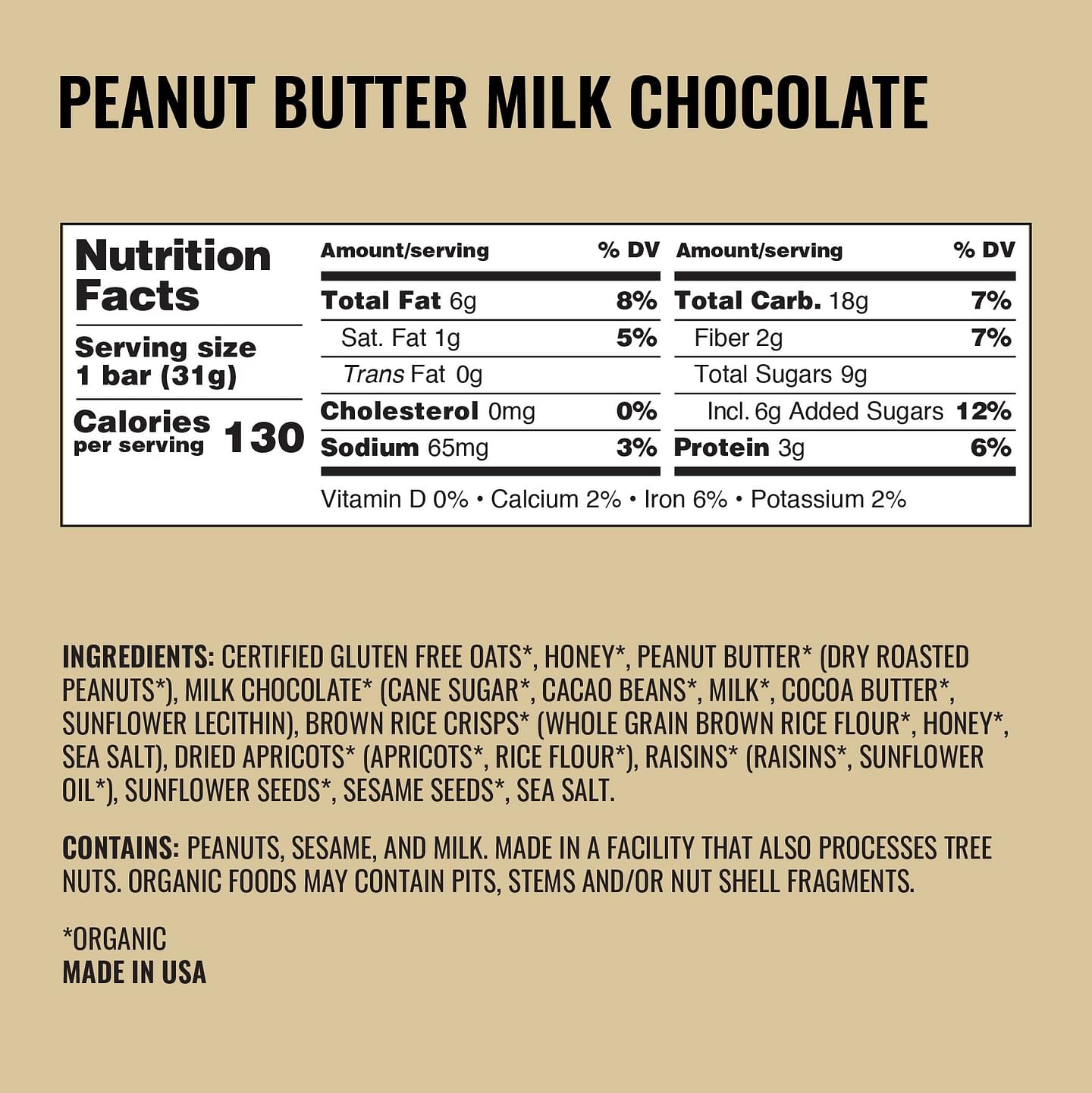 Peanut Butter Milk Chocolate Kids Bars