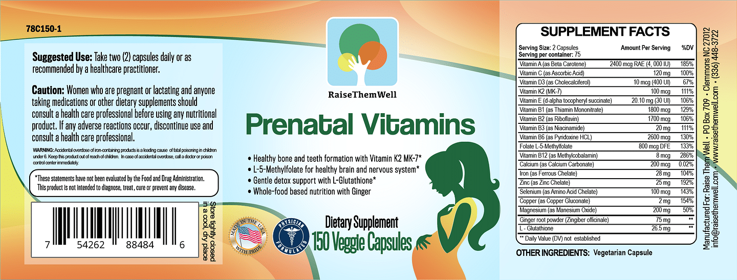Physician Developed Prenatal Multivitamin for Pregnancy and Breastfeeding