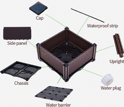 SOGA 80cm Planter Box with Legs