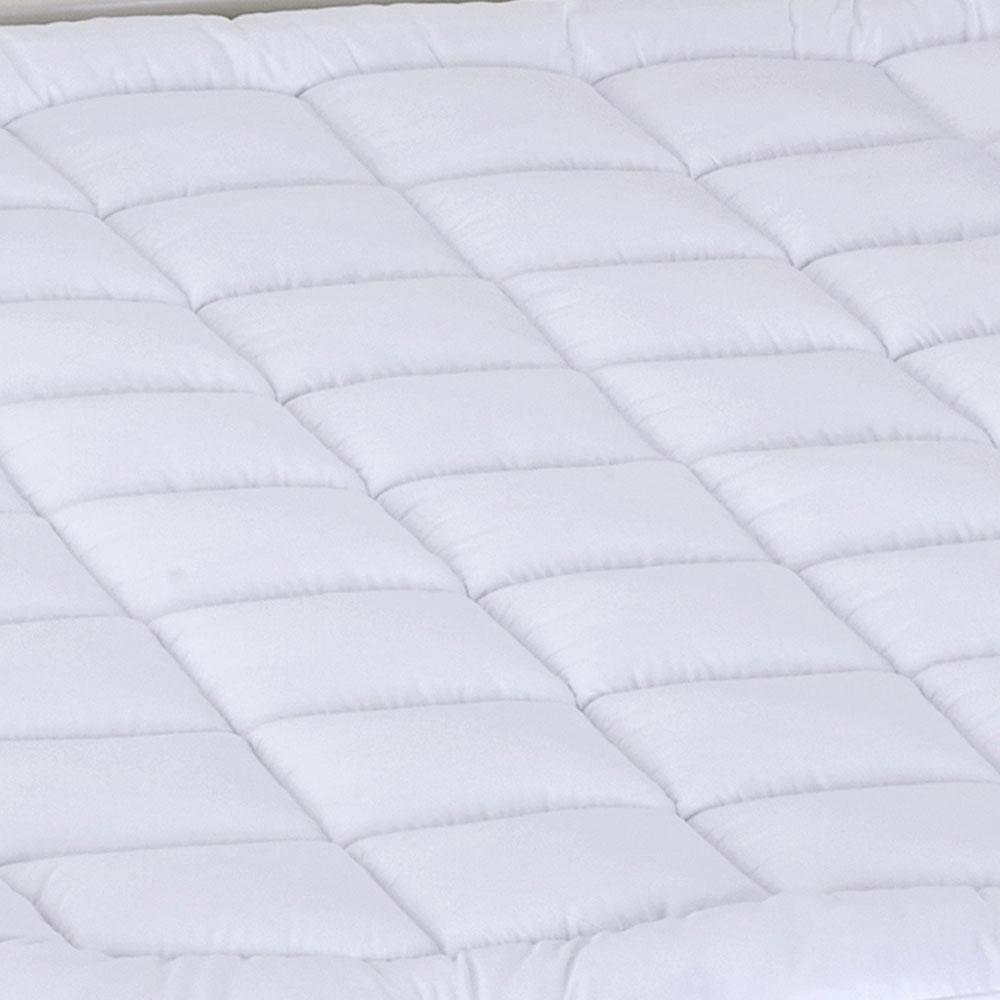Plush Fiber 2 Inches Mattress Topper Down Alternative Anchor Bands