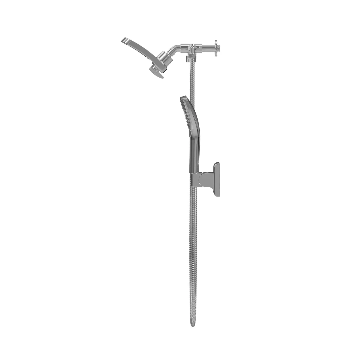 PowerShot 8-in Drill-less Shower System with Multi-function Showerhead and Multi-fucntion Handshower Chrome 1.8 GPM