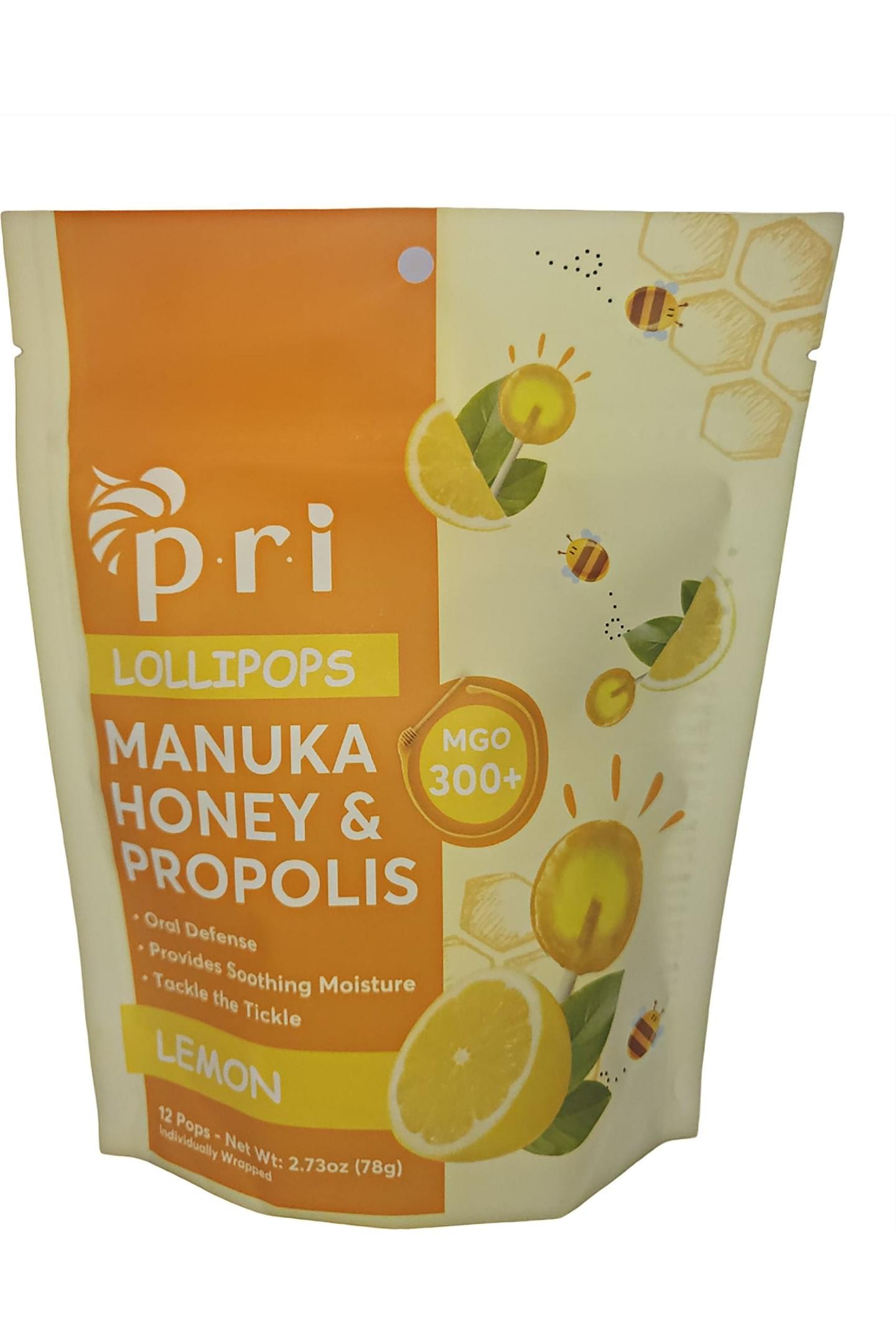 PRI Manuka Honey and Propolis Lollipops