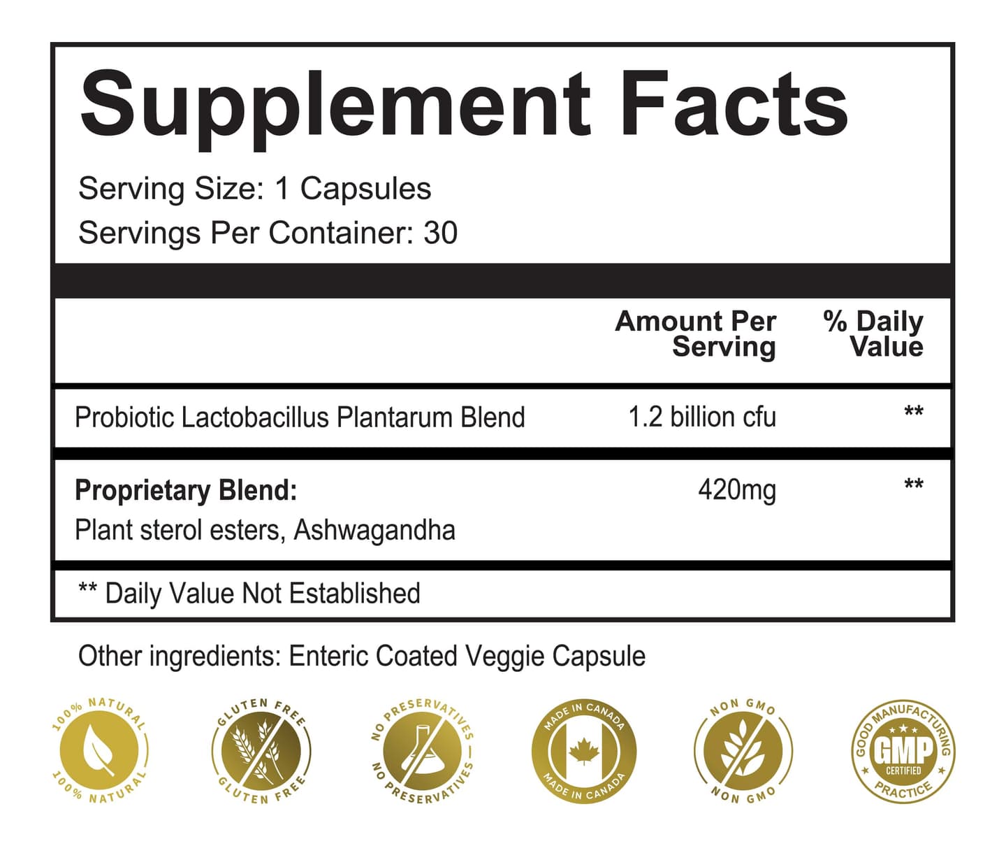 Probio BALANCE – Clinically Proven Probiotic - 30 Enteric Coated Capsules