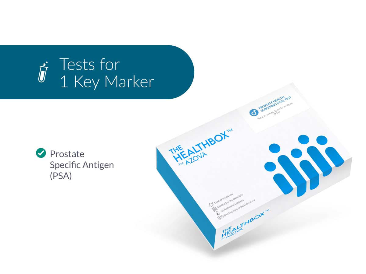 Prostate Health Screening (PSA) Test - At-Home Blood Test Kit with Prostate-Specific Antigen Biomarker for Prostate Health Monitoring and Early Risk Detection