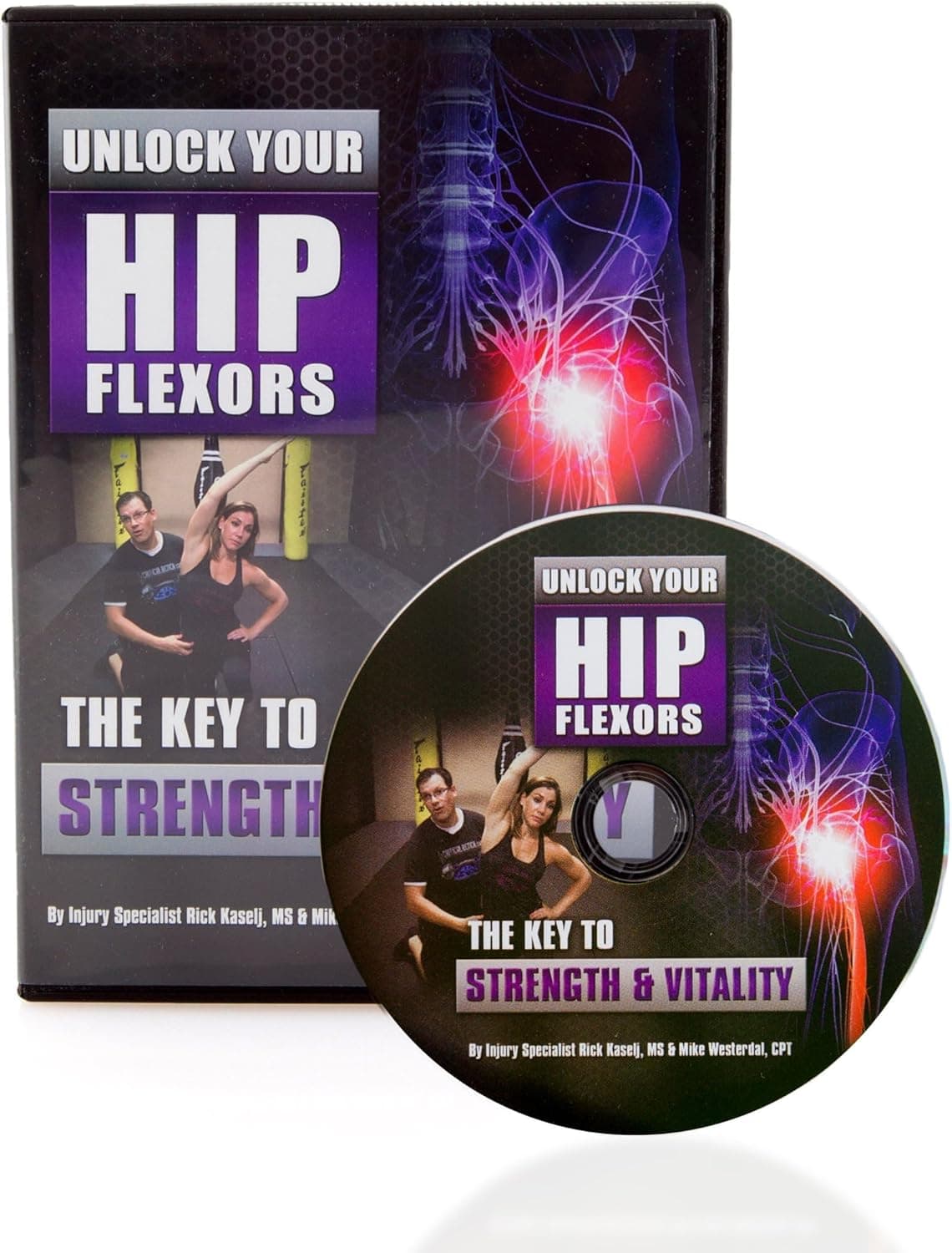 Psoas Therapy Tool with Unlock Your Hip Flexors DVD & Manual Bundle - Psoas Stretching & Muscle Relief for Lower Back Pain, Sciatica Relief, Tight HIPS, & Thigh Strengthening