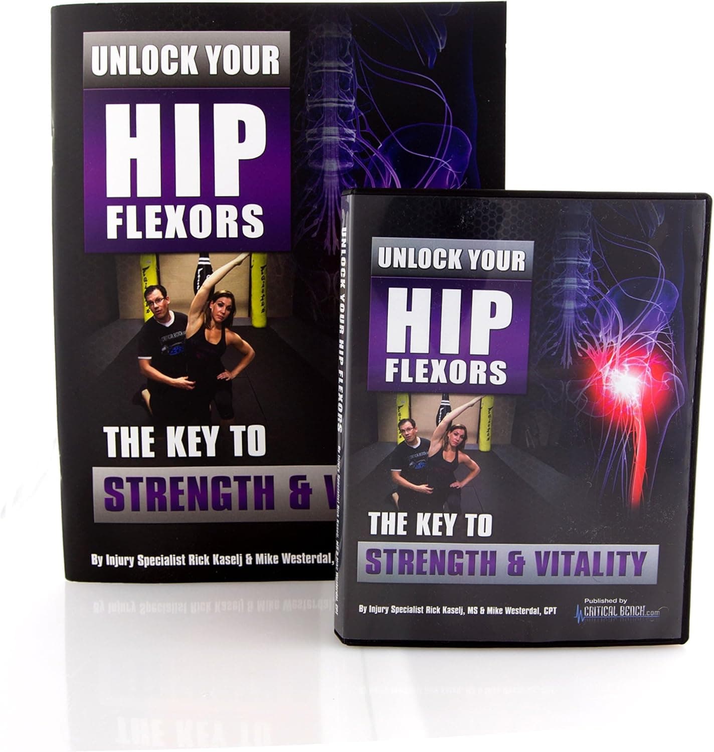 Psoas Therapy Tool with Unlock Your Hip Flexors DVD & Manual Bundle - Psoas Stretching & Muscle Relief for Lower Back Pain, Sciatica Relief, Tight HIPS, & Thigh Strengthening