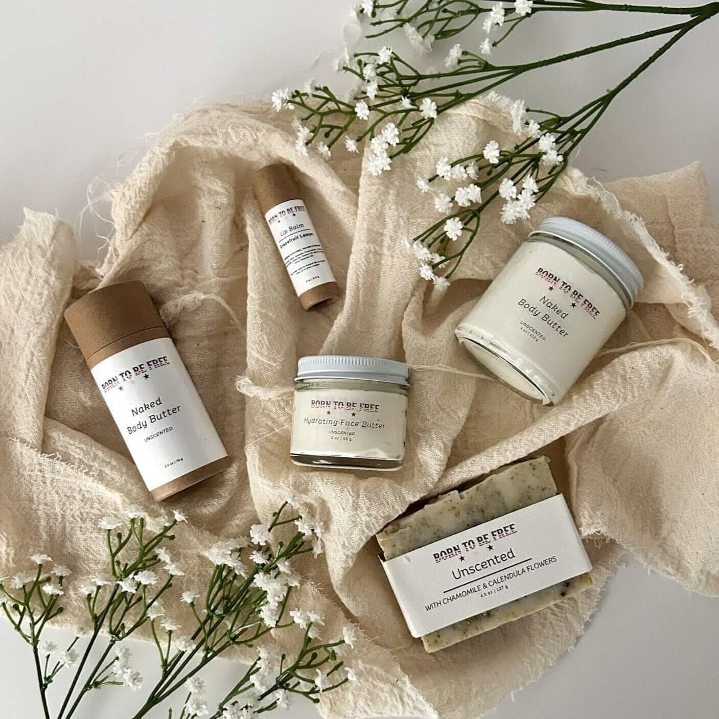Pure Freedom Bundle – 7-Piece Unscented Tallow-Based Skincare Collection