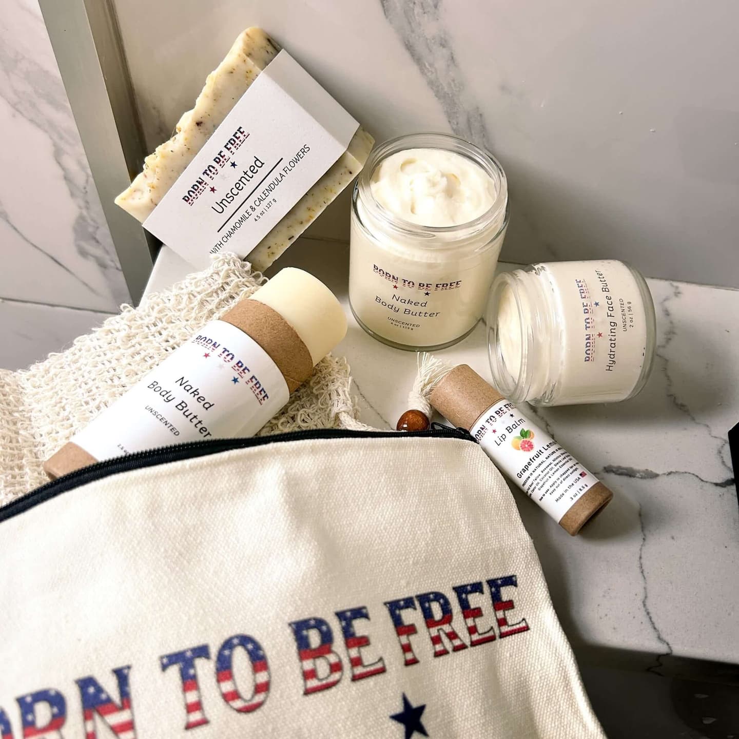 Pure Freedom Bundle – 7-Piece Unscented Tallow-Based Skincare Collection