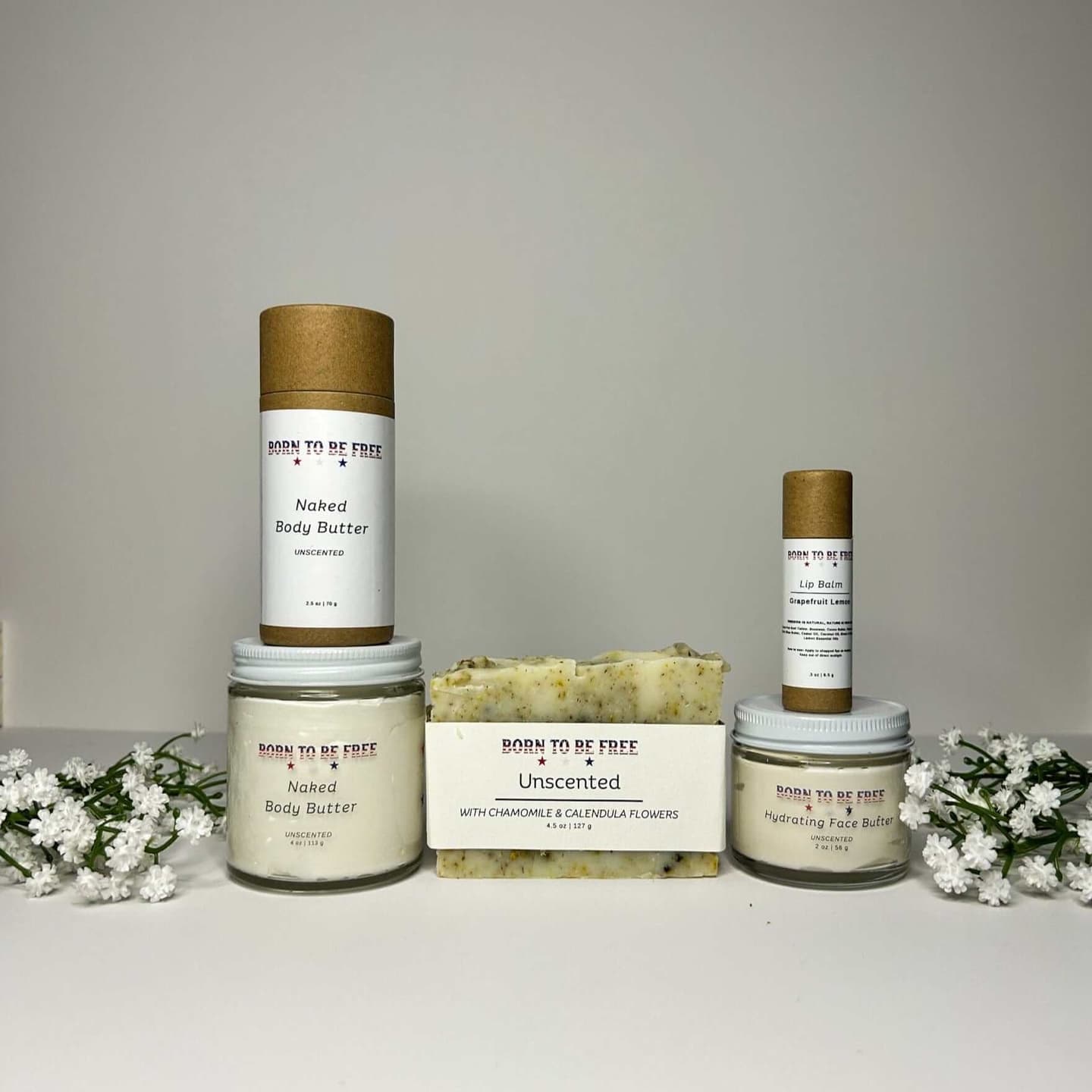 Pure Freedom Bundle – 7-Piece Unscented Tallow-Based Skincare Collection
