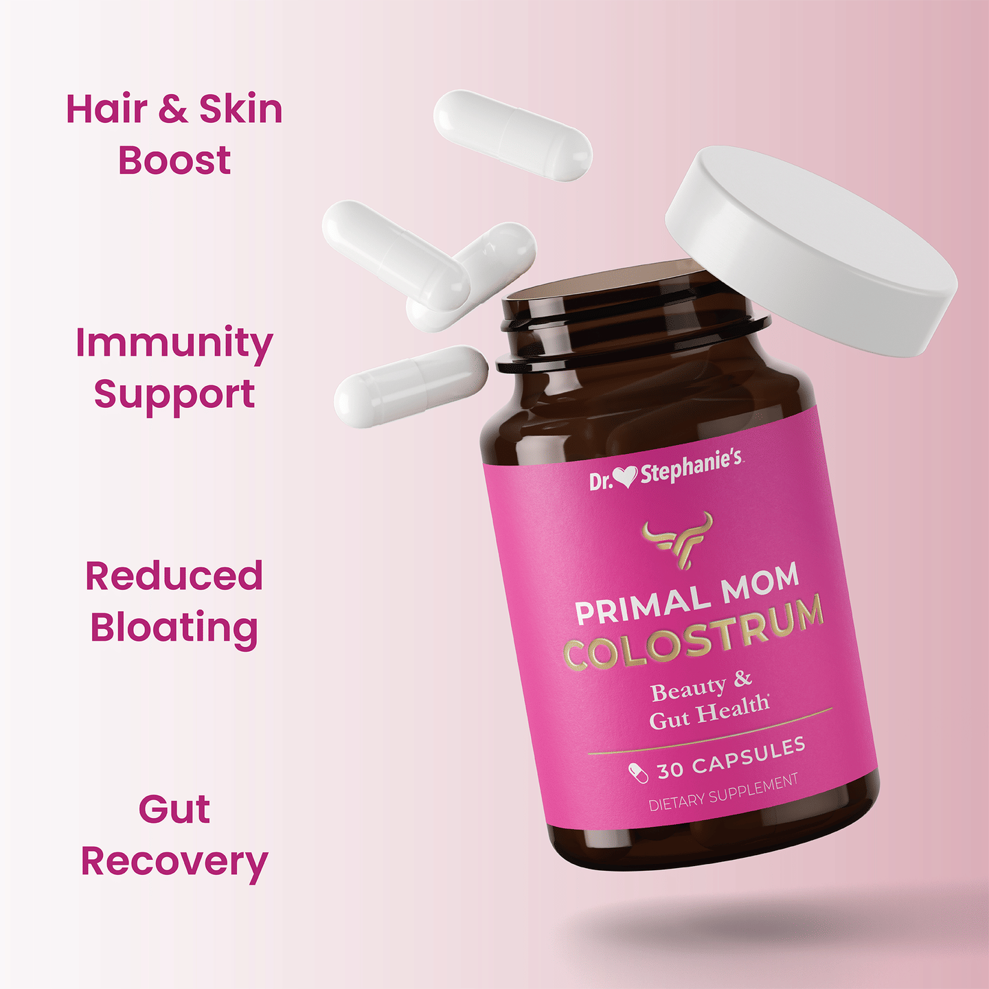 Purified Colostrum Capsules - Immune & Gut Support Foundation Supplement - 1 Pack