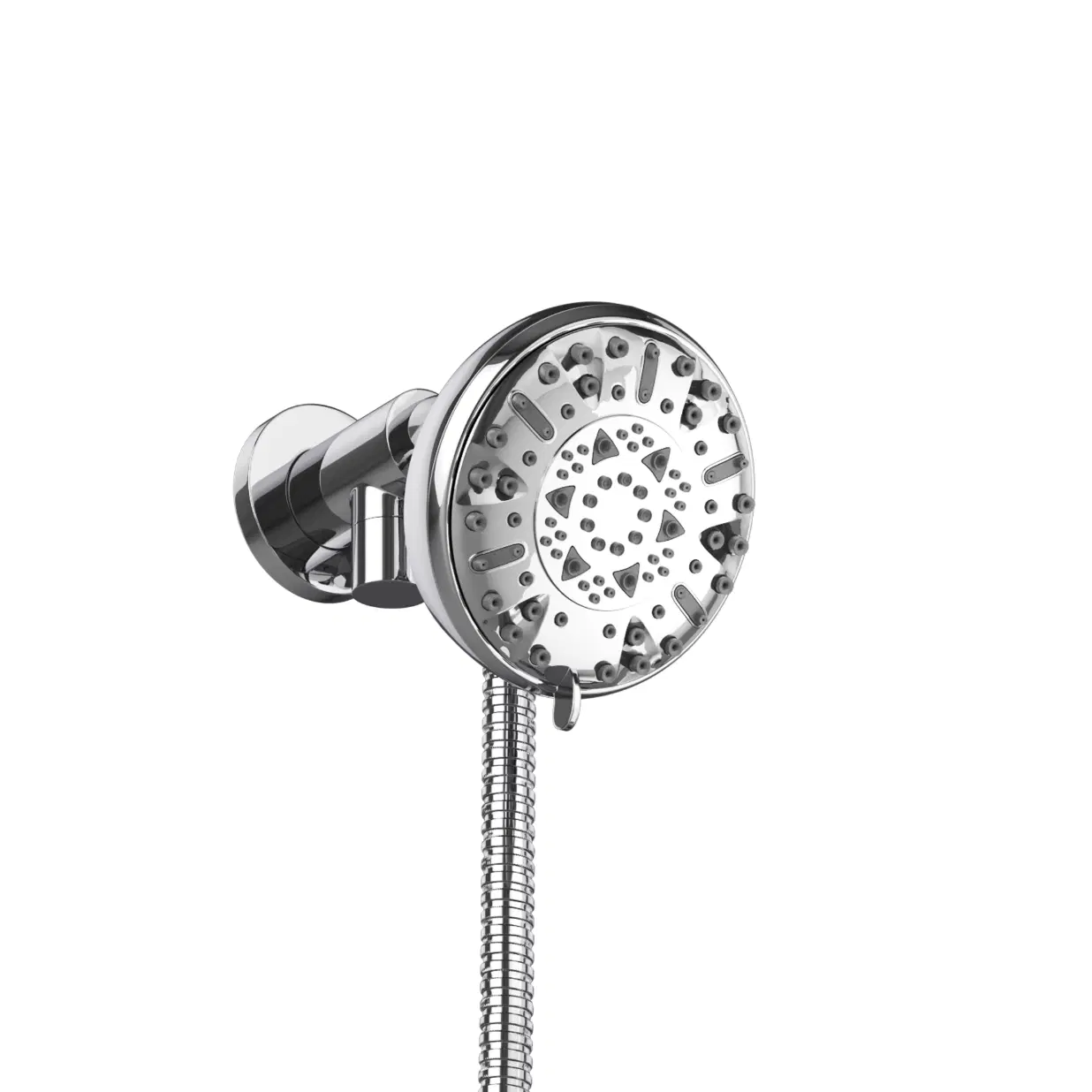 Retreat 4-in Multi-function Showerhead Shower System with Slide Bar and Multi-function Handshower Chrome 1.8 GPM