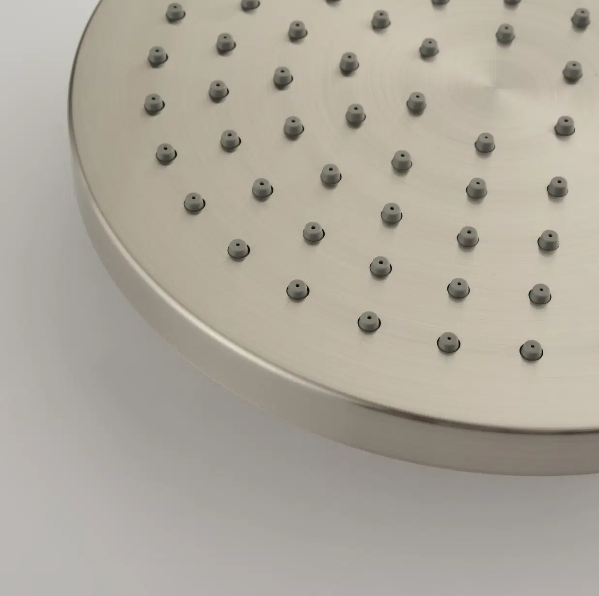 Riviera 8-in Rain Showerhead Shower System with 3-Body Jets Pivoting Shower Arm and Multi-function Handshower Brushed Nickel