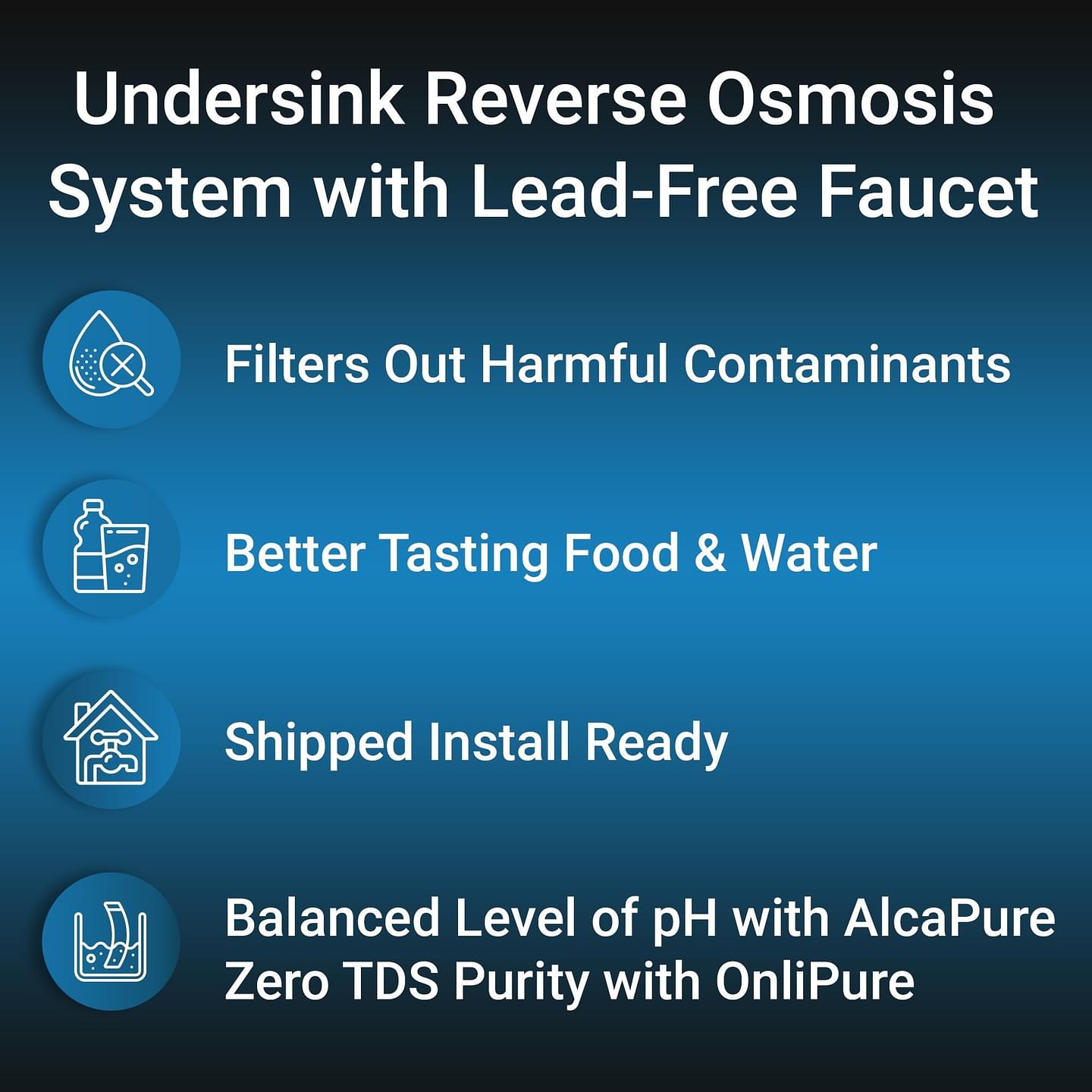RKIN Flash Undersink Reverse Osmosis System with Chrome Lead-Free Faucet