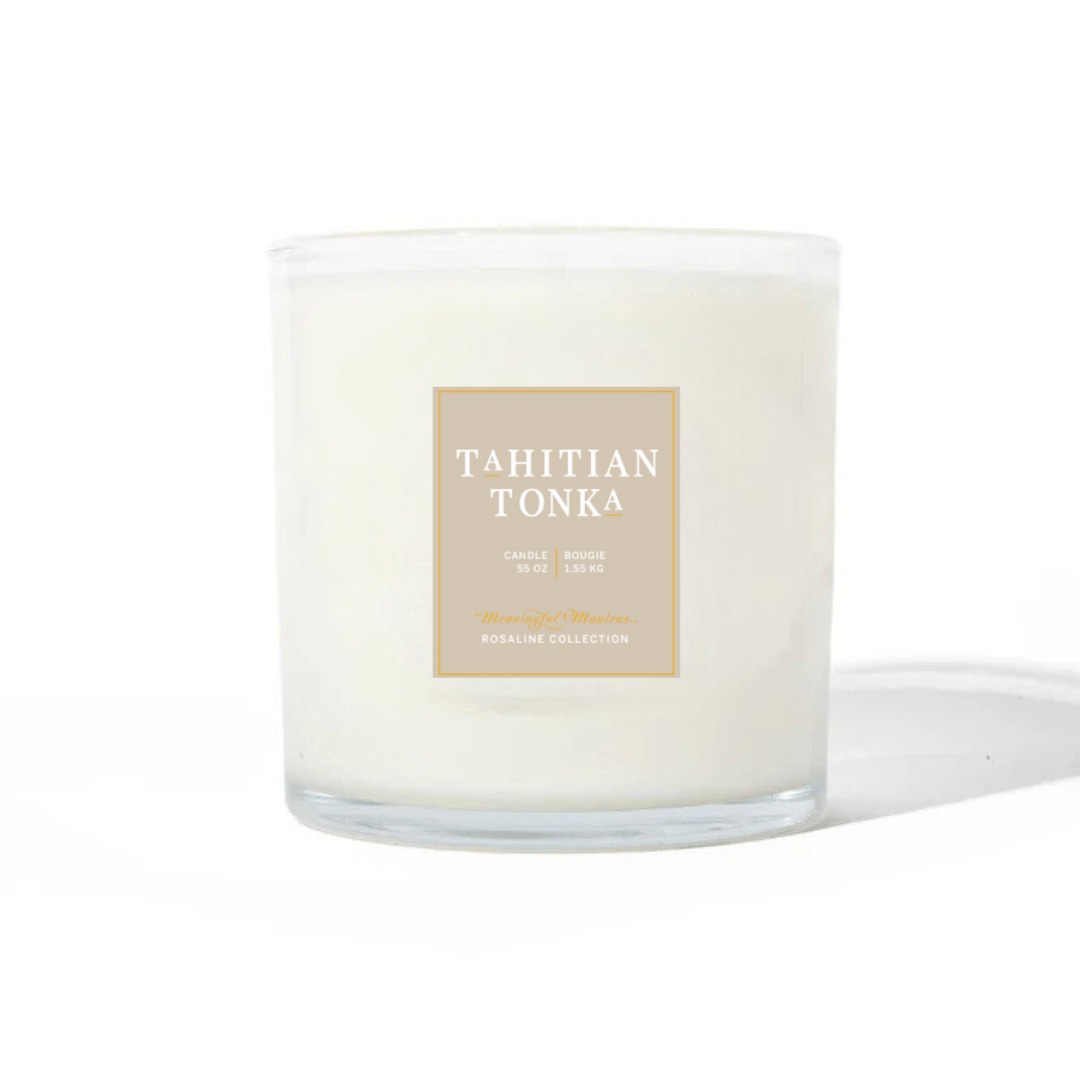 Romance Tahitian Tonka Natural Candle 55oz Rosaline Collection