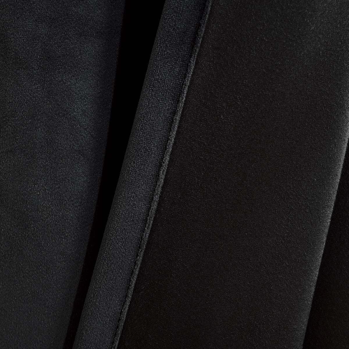Royal Tradition Velvet Heavyweight Grommet Top Window Curtains, Set of 2 (52" Wx84 L) Solid Panels, Black 84" Long Black