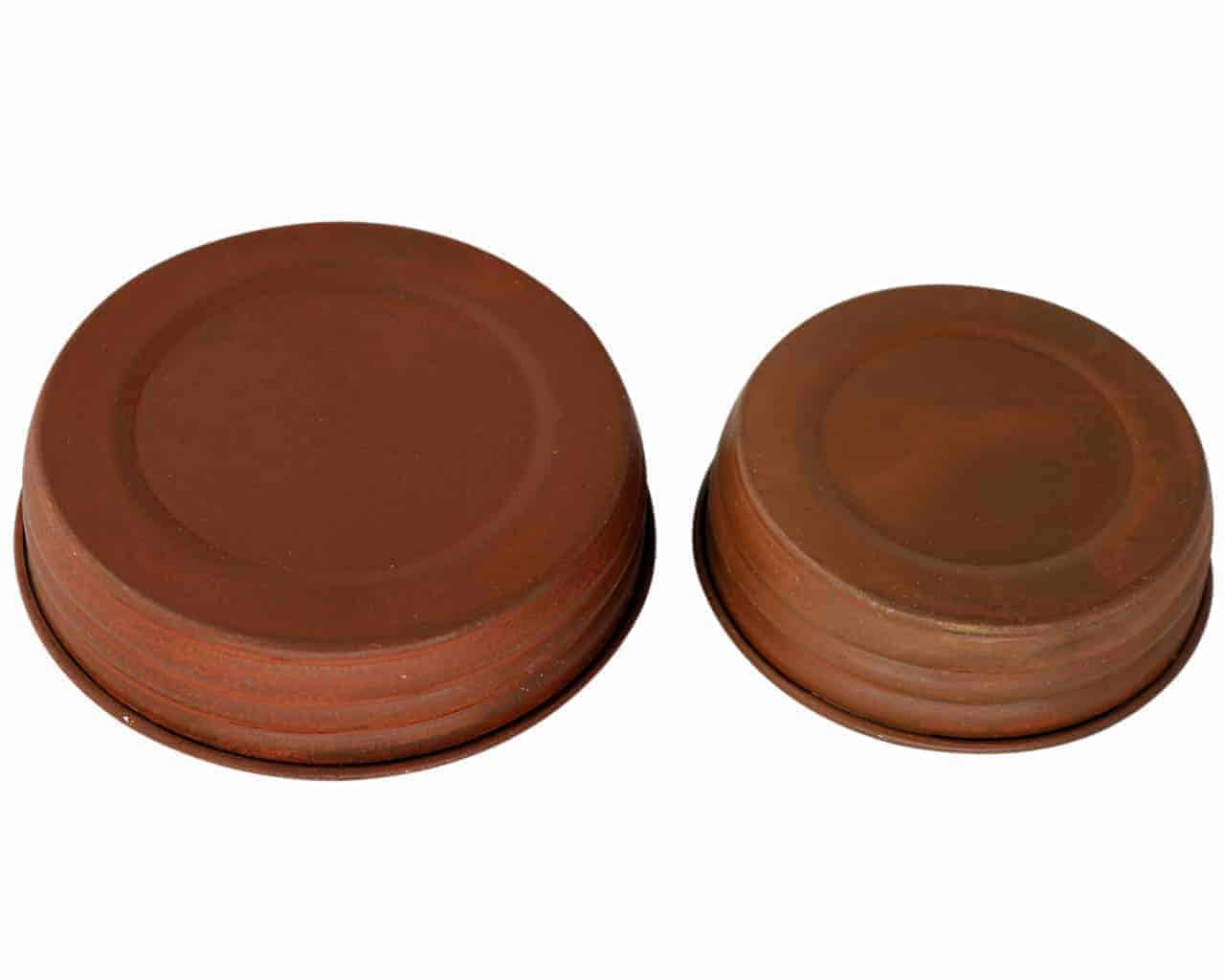 Rusted Vintage Reproduction Mason Jar Lids 4 Pack