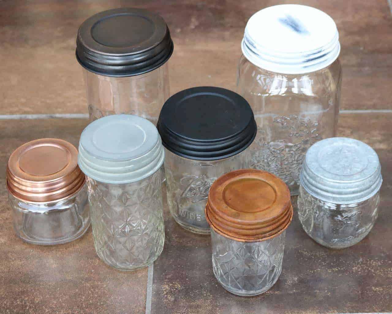 Rusted Vintage Reproduction Mason Jar Lids 4 Pack