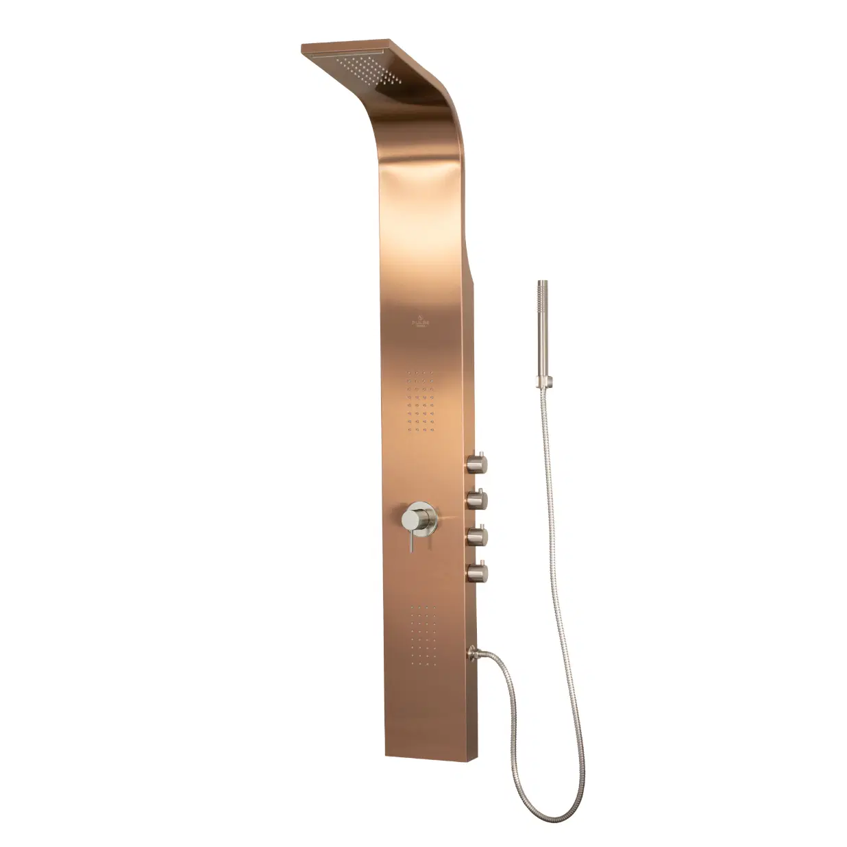Santa Cruz 7-in ShowerSpa with Dual-function Rain and Waterfall Showerhead with Oversized Body Sprays and Handshower Bronze and Brushed Nickel