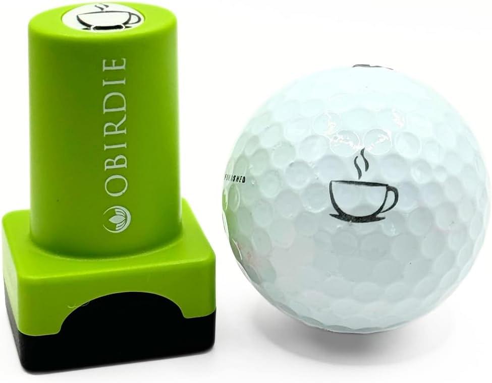 Self-Inking Golf Ball Stamp | Chic & Fun Golf Ball Stamper | Fast-Drying, Waterproof Golf Ball Marker Stamp | Reusable Golf Accessories for Women | Golfer Gifts | Golf Gadgets Coffee Cup