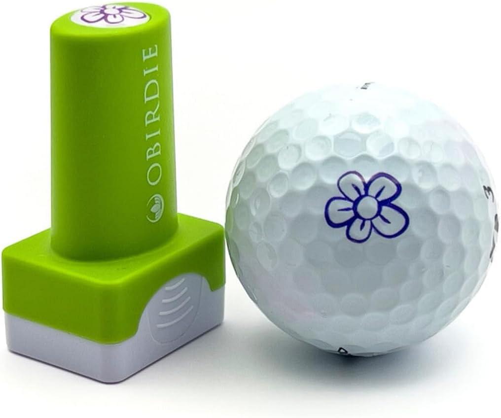 Self-Inking Golf Ball Stamp | Chic & Fun Golf Ball Stamper | Fast-Drying, Waterproof Golf Ball Marker Stamp | Reusable Golf Accessories for Women | Golfer Gifts | Golf Gadgets Flower