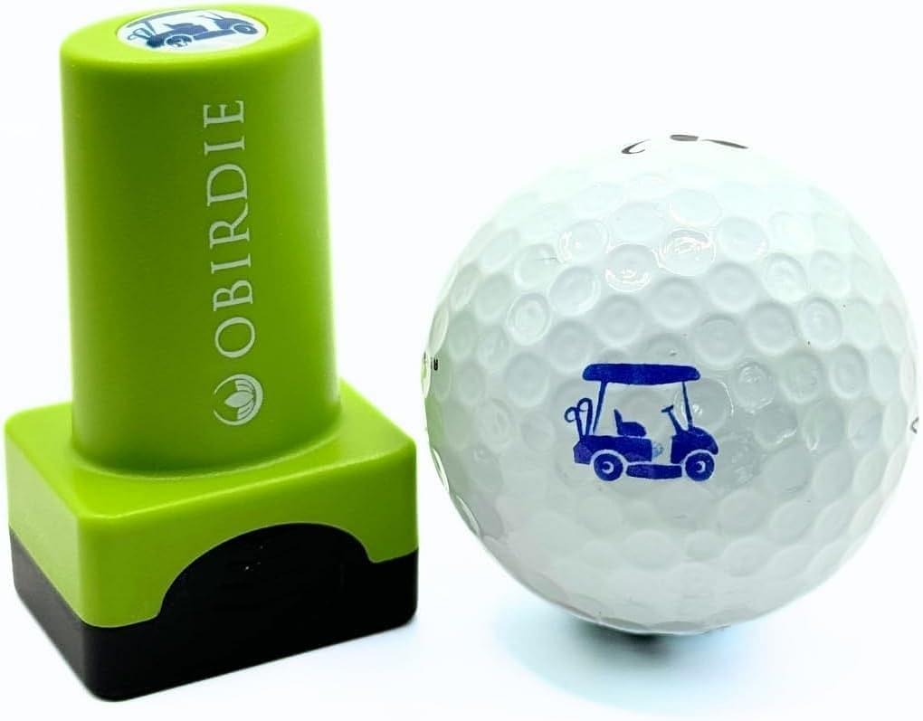 Self-Inking Golf Ball Stamp | Chic & Fun Golf Ball Stamper | Fast-Drying, Waterproof Golf Ball Marker Stamp | Reusable Golf Accessories for Women | Golfer Gifts | Golf Gadgets Golf Cart