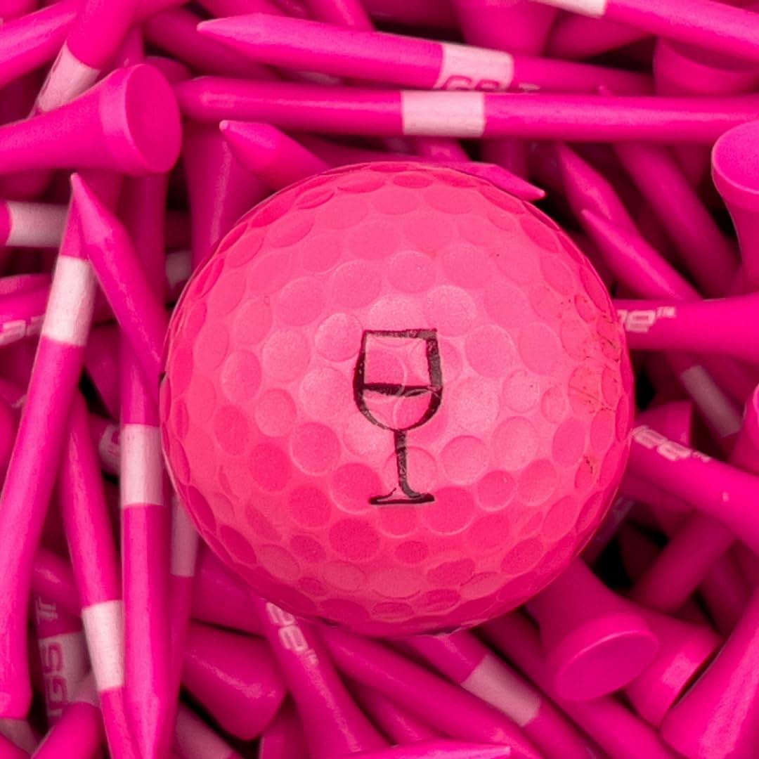 Self-Inking Golf Ball Stamp | Chic & Fun Golf Ball Stamper | Fast-Drying, Waterproof Golf Ball Marker Stamp | Reusable Golf Accessories for Women | Golfer Gifts | Golf Gadgets Wine Glass