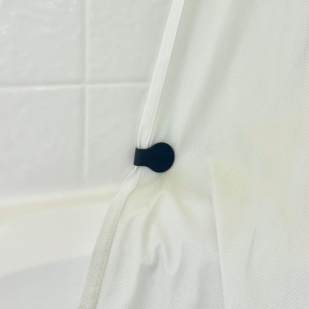 Shower Curtain Keeper 4 pack Black