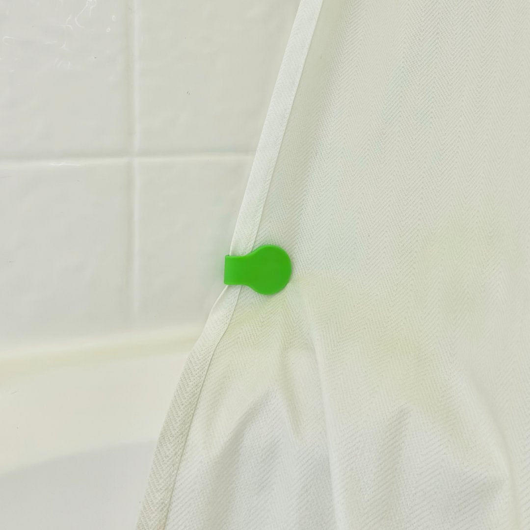 Shower Curtain Keeper 4 pack Bright Green