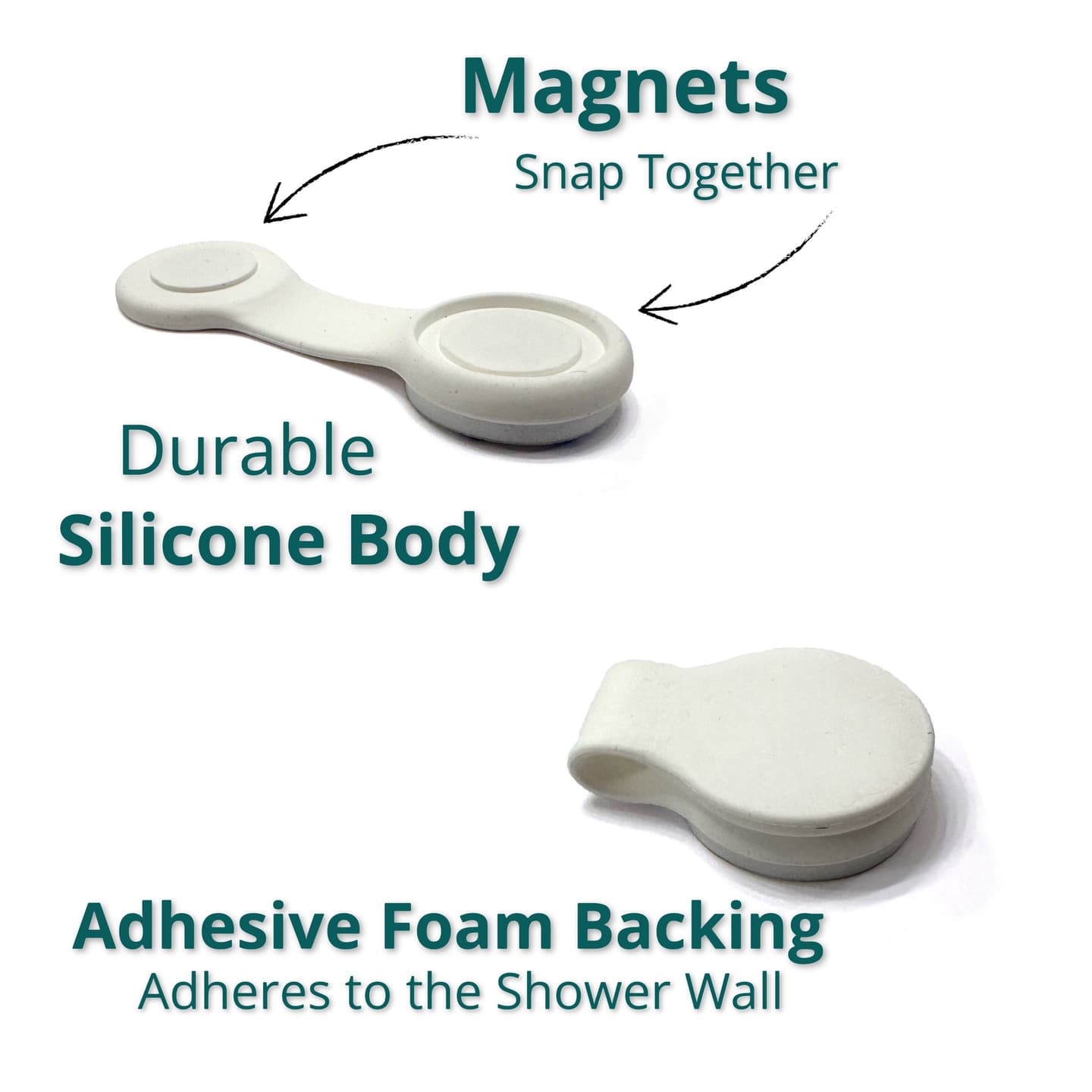 Shower Curtain Keeper 4 pack Bright White - 2 pack