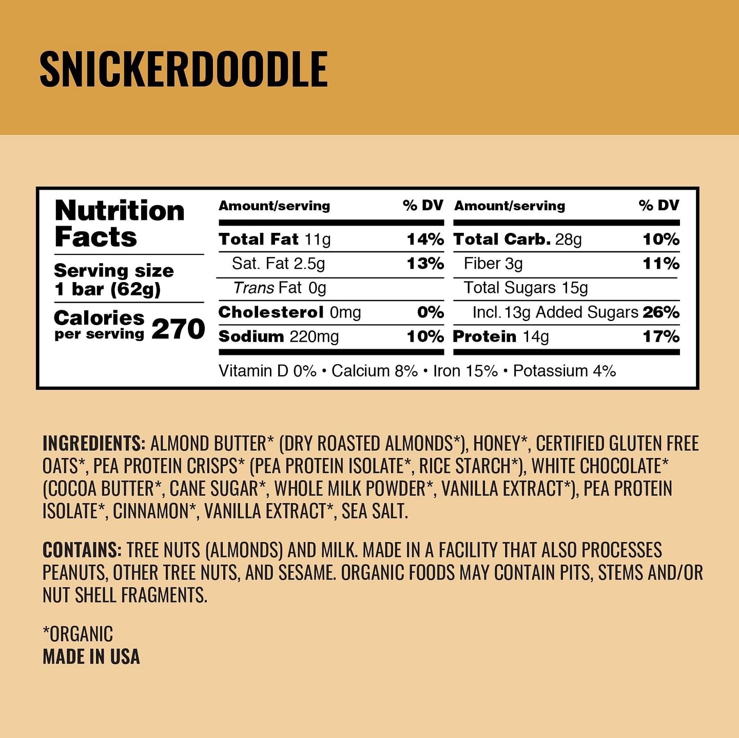 Snickerdoodle Protein Bars