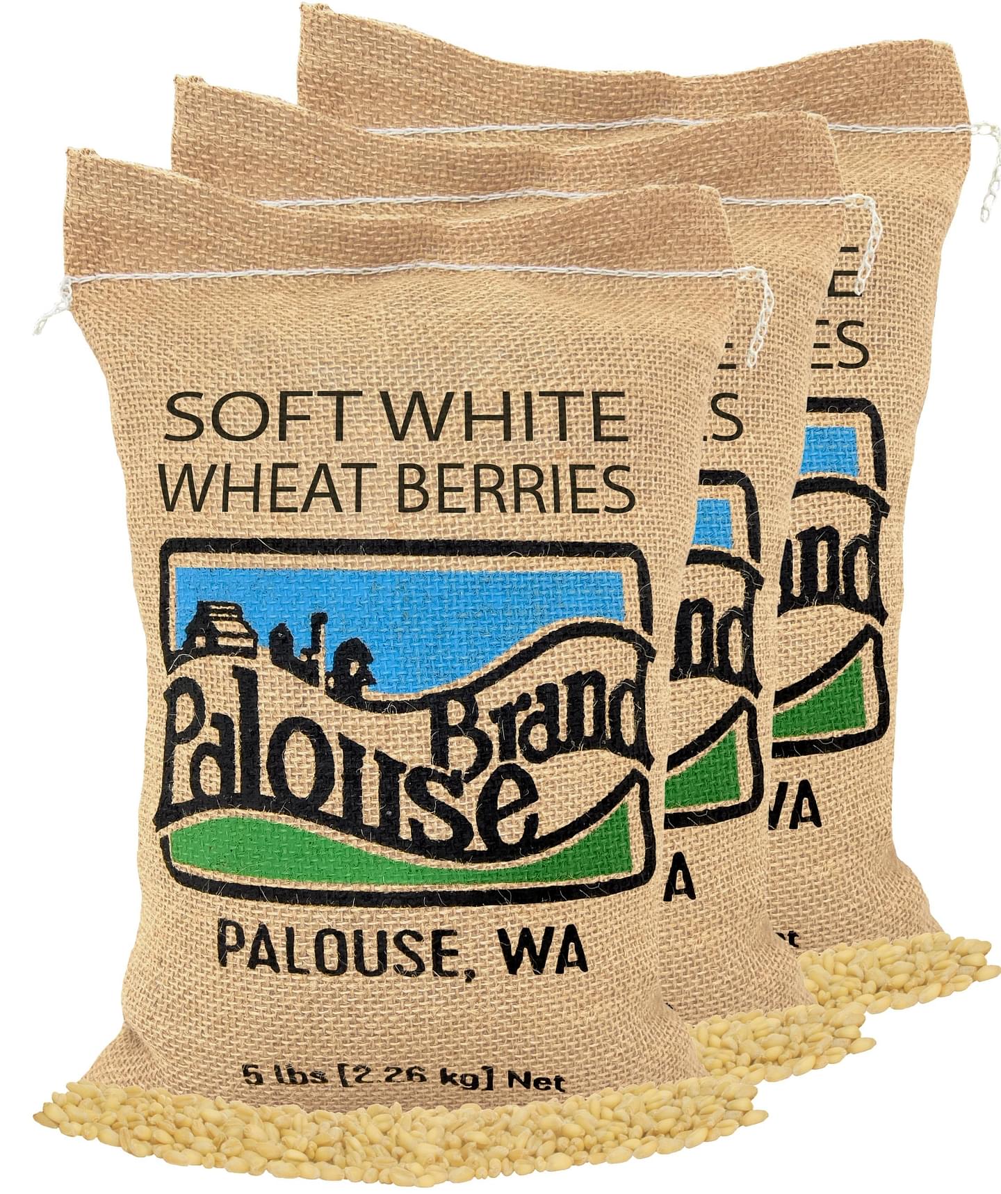 Soft White Wheat Berries Pack | 15 LBS