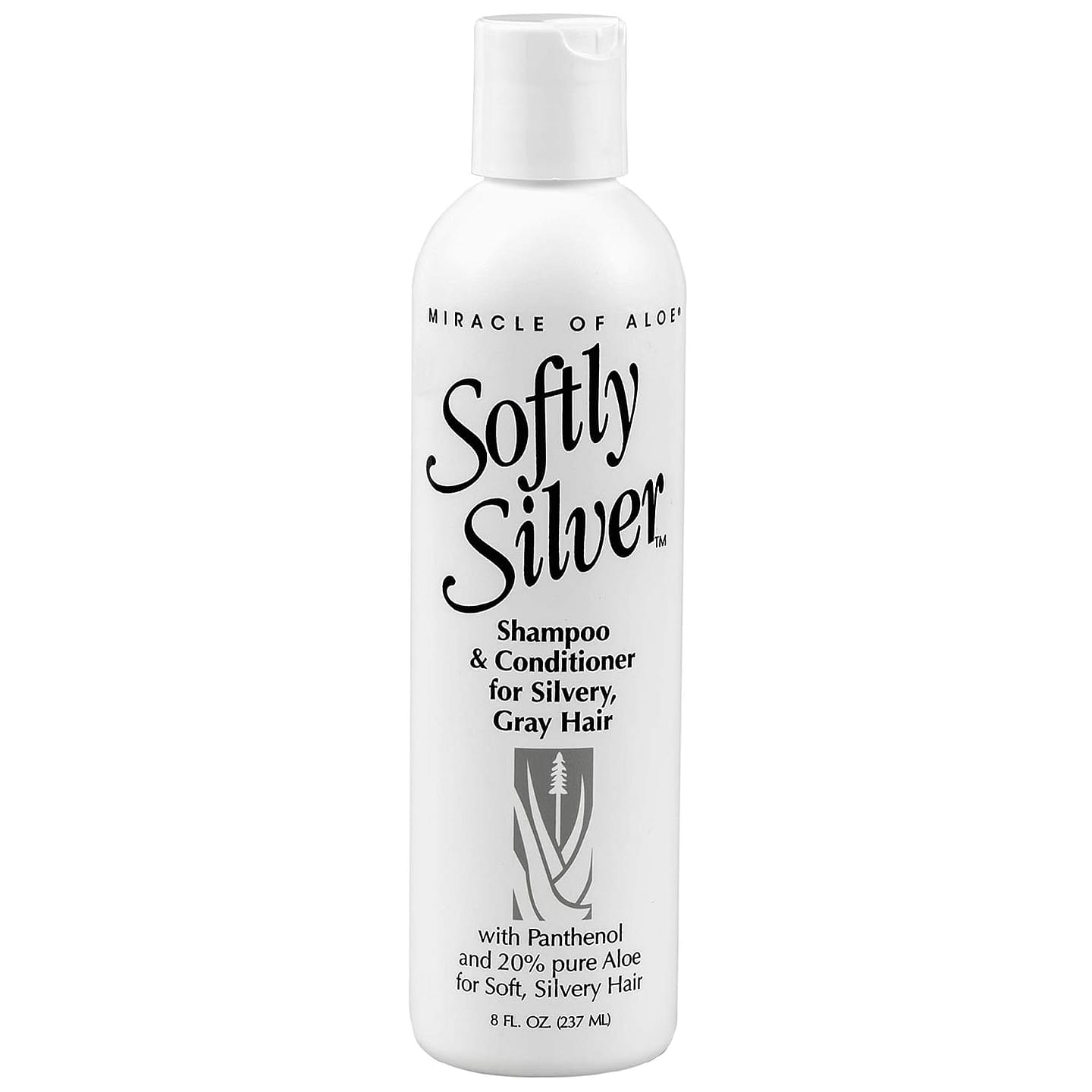 Softly Silver Shampoo Improved Conditioning formula for Gray Hair, 2 in 1 Purple Restorative Hair Wash for Mature Hair, Adds Luster, Bounce & Body, with Panthenol and 20% Pure UltraAloe