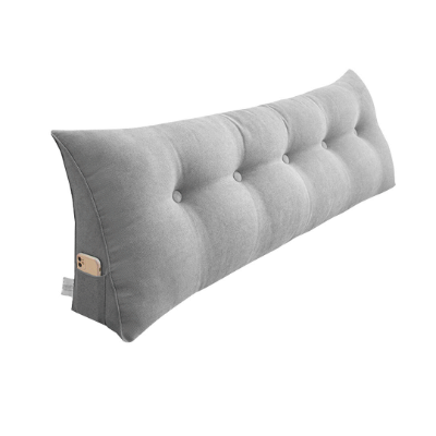 SOGA 150cm Silver Triangular Wedge Bed Pillow Headboard Backrest Bedside Tatami Cushion Home Decor