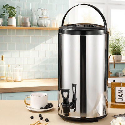 SOGA 2X 12L Portable Insulated Cold/Heat Coffee Tea Beer Barrel Brew Pot With Dispenser