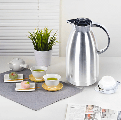 SOGA 2X 2.3L Stainless Steel Insulated Vacuum Flask Water Coffee Jug Thermal