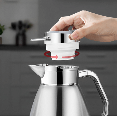 SOGA 2X 2.3L Stainless Steel Insulated Vacuum Flask Water Coffee Jug Thermal