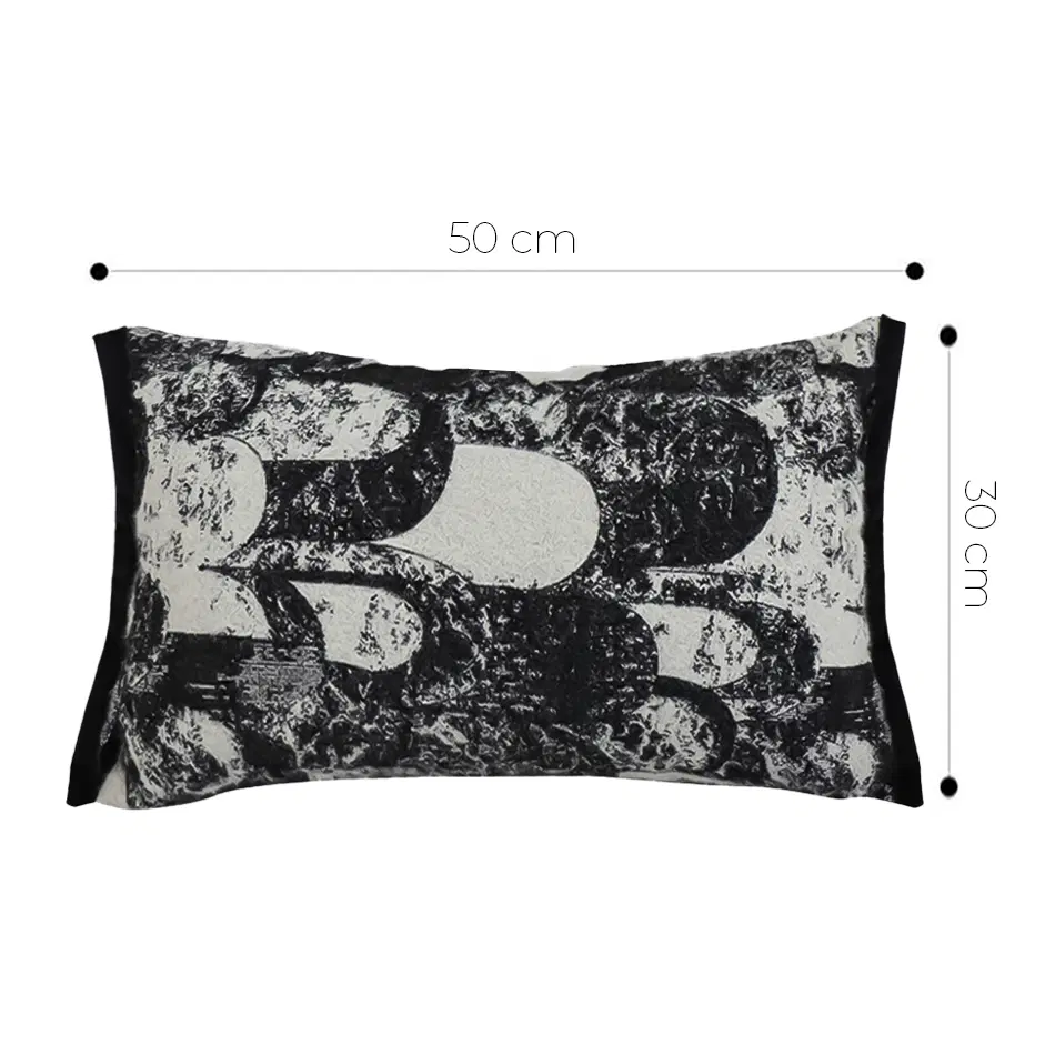 SOGA 2X 30x50cm Modern Black & White Abstract Lumbar Pillow Covers – Decorative Rectangular Throw Pillowcases for Sofa, Bed & Home Decor