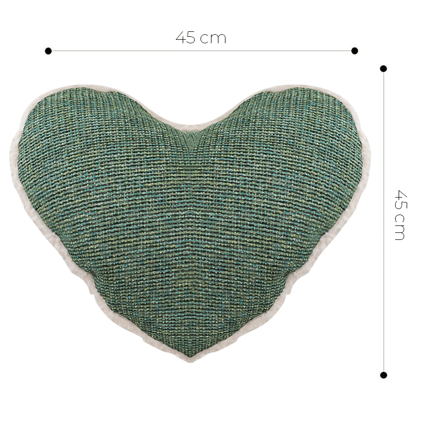 SOGA 2X 42x32cm Cozy Heart-Shaped Woven Pillow Covers – Decorative Textured Throw Pillowcases for Sofa, Bed & Home Decor