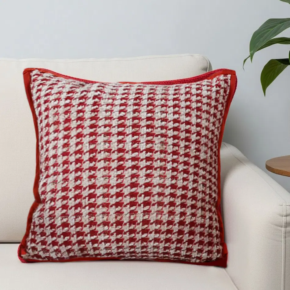 SOGA 2X 45cm Cozy Chic Houndstooth Pillow Covers – Decorative Throw Pillowcases for Sofa, Bed & Home Decor