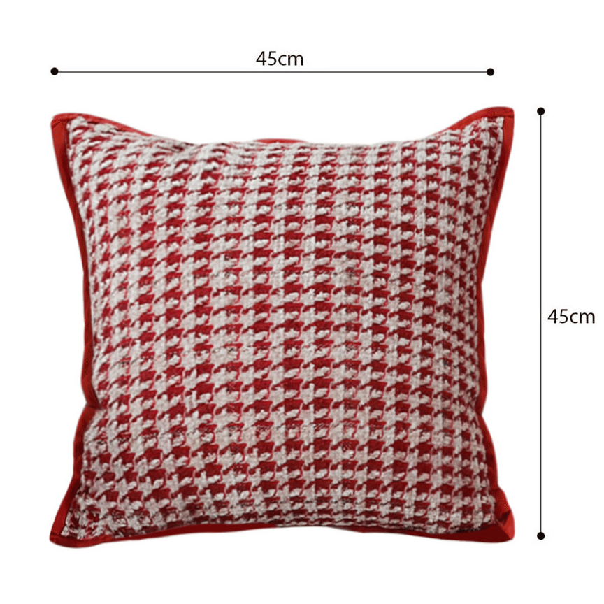SOGA 2X 45cm Cozy Chic Houndstooth Pillow Covers – Decorative Throw Pillowcases for Sofa, Bed & Home Decor