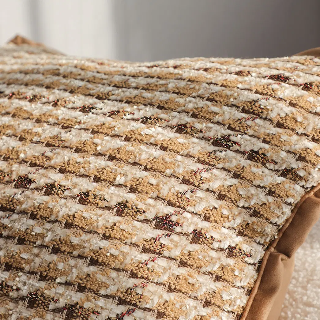 SOGA 2X 45cm Cozy Woven Brown Pillow Covers – Decorative Textured Throw Pillowcases for Sofa, Bed & Home Decor