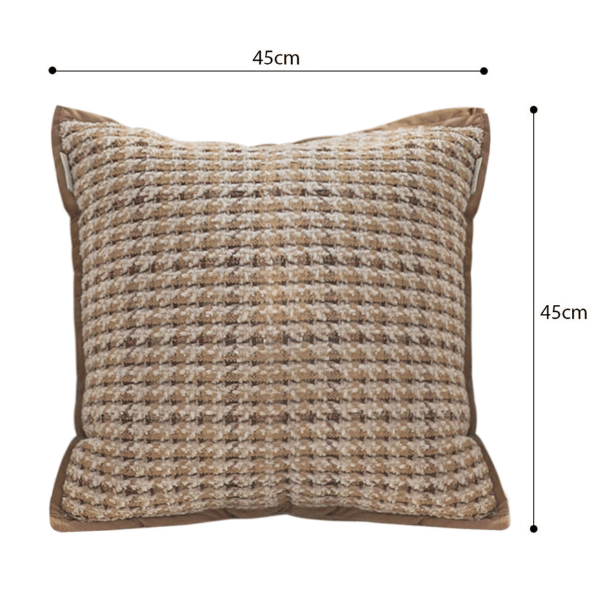 SOGA 2X 45cm Cozy Woven Brown Pillow Covers – Decorative Textured Throw Pillowcases for Sofa, Bed & Home Decor