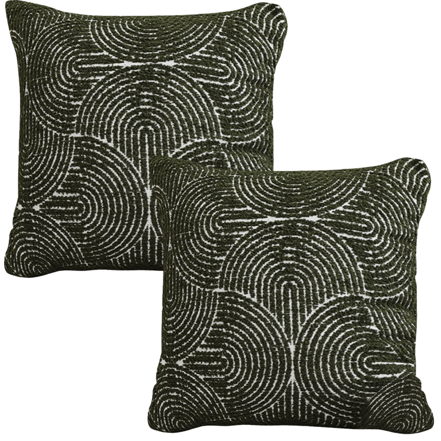 SOGA 2X 45cm Modern Boho Green Tufted Pillow Covers – Decorative Textured Throw Pillowcases for Sofa, Bed & Home Decor