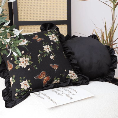 SOGA 2X 45cm Square Vintage Decorative Embroidered Square Throw Pillow