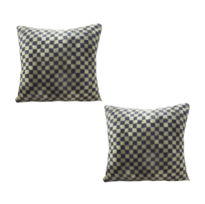 SOGA 2X 45cm Urban Light Luxury Pillow Dark Night Green Checkered Square Throw Pillow