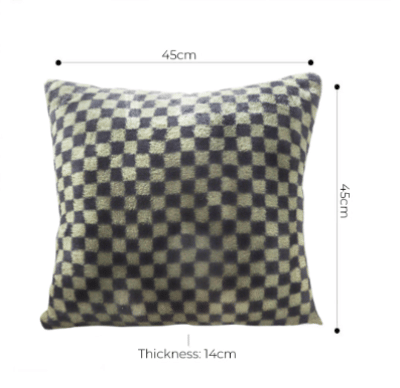 SOGA 2X 45cm Urban Light Luxury Pillow Dark Night Green Checkered Square Throw Pillow
