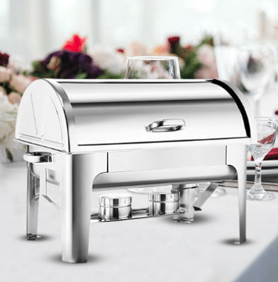 SOGA 2X 9L Stainless Steel Full Size Roll Top Chafing Dish Food Warmer